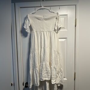 Zesica Off Shoulder White Dress